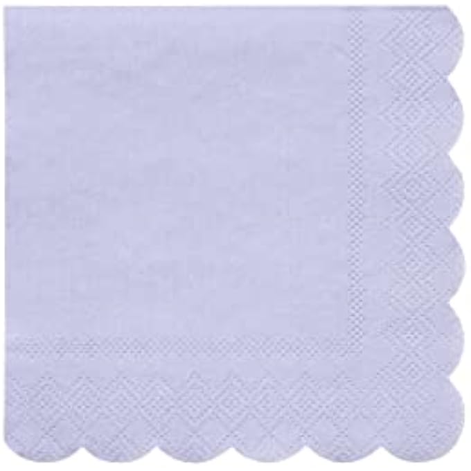 MULTICOLOUR SIMPLY ECO SMALL NAPKINS PACK OF 20ECO-FRIENDLY PASTEL PARTY PAPER NAPKINS WITH SCALLOPED EDGE FOR BIRTHDAY, BABY SHOWER, KIDS, ADULT, PICNIC, TABLE DCOR - Image 3